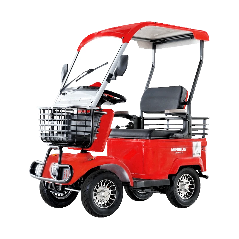 小巴士四轮电动车电动四轮车老人代步车接送孩子双人E20