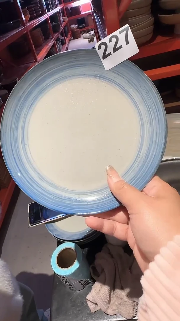 【闪购商品】碗227手绘青云碟6只