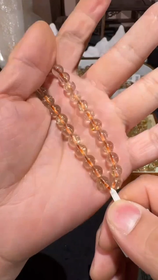 未镶嵌手串发晶SJ-750金发晶