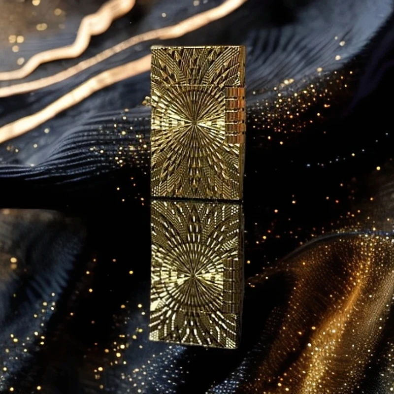 太阳花 朗声侧滑 金色 充气打火机