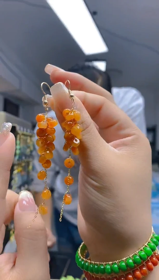 【闪购商品】翡翠耳饰合金224翡翠耳钩