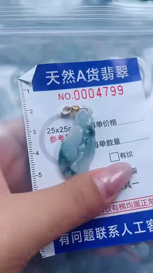 翡翠未镶嵌吊坠(不含链)1