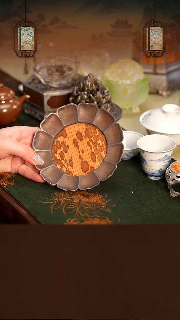 古篱莲花壶承     1