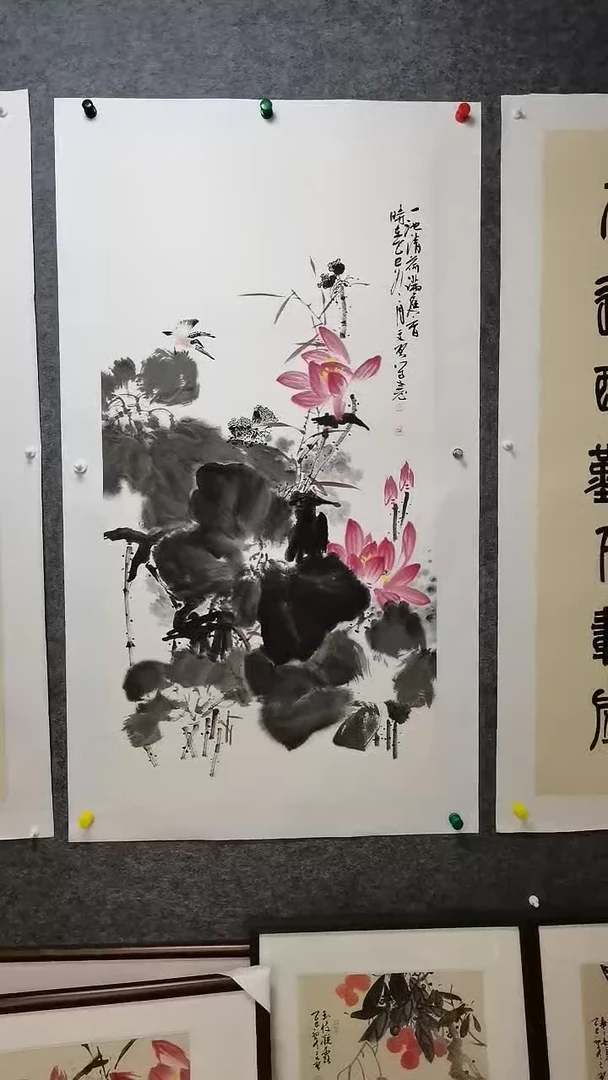 一池清荷满庭香138*68cm