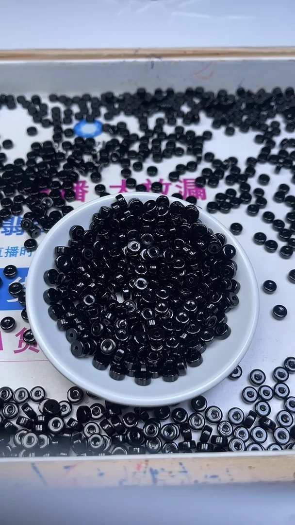 未镶嵌散珠玛瑙/玉髓A1842 黑玛瑙直切3*6mm50颗9.9元