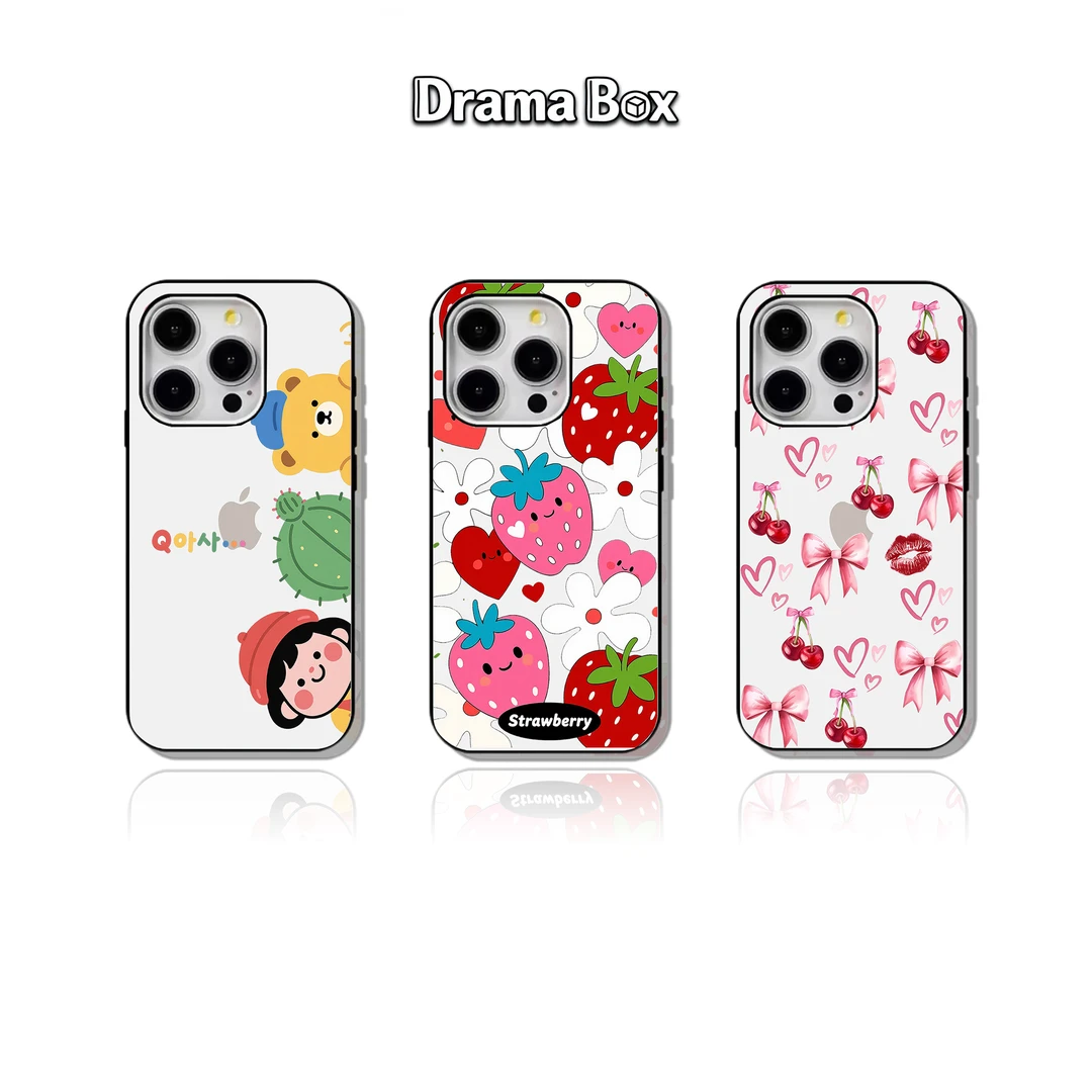 原创【爱心莓莓】卡通适用iphone17pro/16/15苹果14防摔透明手机壳