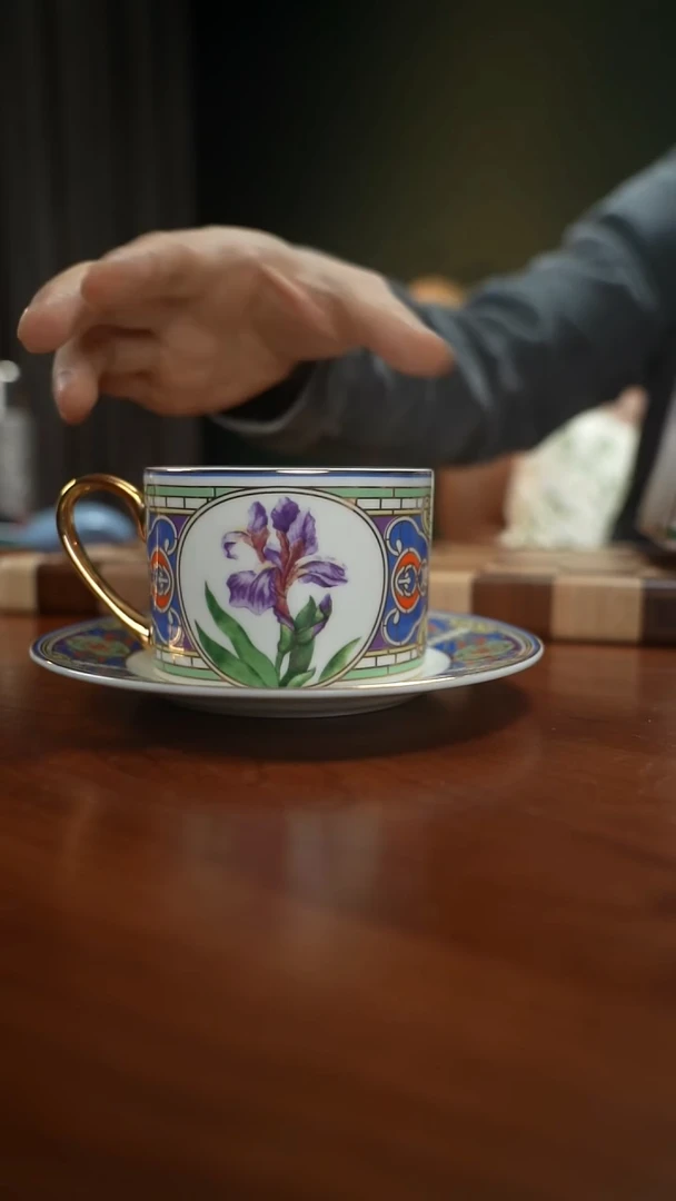 高端礼品（IPF家）鸢尾花杯碟-QL