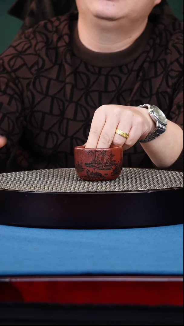 茶杯紫砂宜兴原矿紫砂 手工主人杯