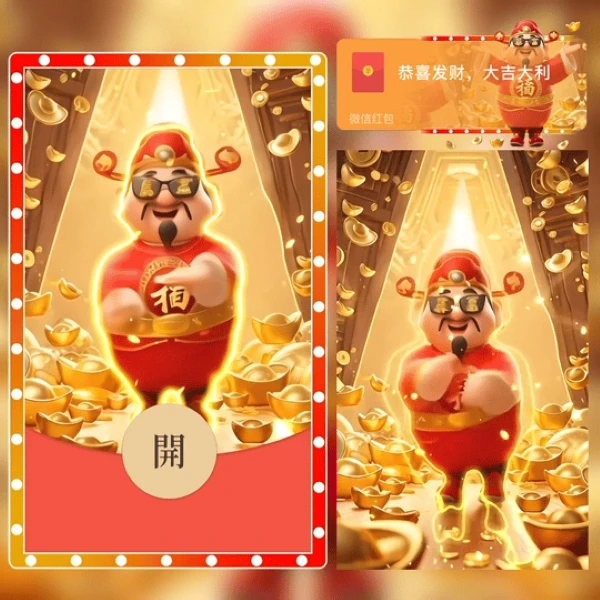 『财神科目三』动态财神跳舞动画VX红包封面招财财神系列