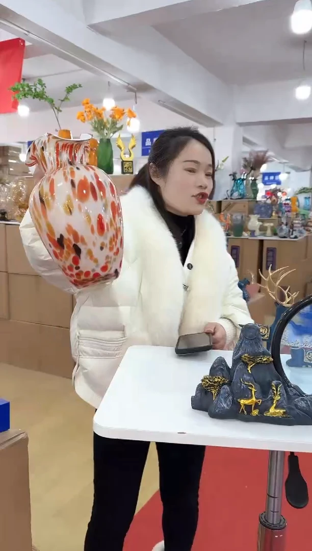 【闪购商品】琉璃迪喜花器-m-早26