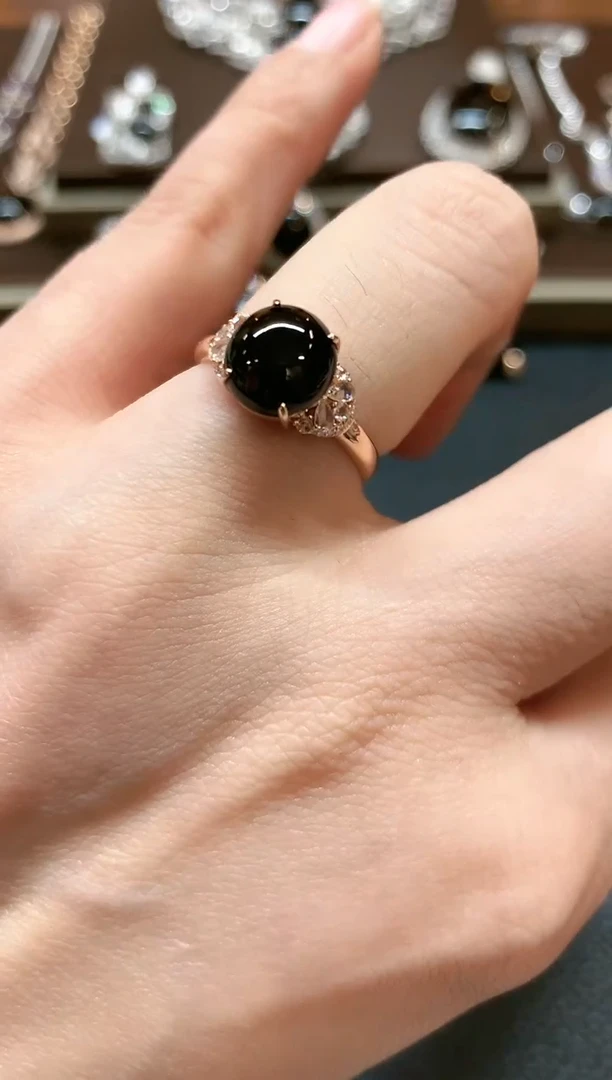 【闪购商品】翡翠戒指18K金镶嵌n21不退换