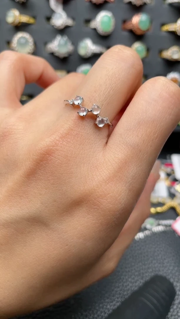 【闪购商品】翡翠戒指银S925镶嵌1111111111  75