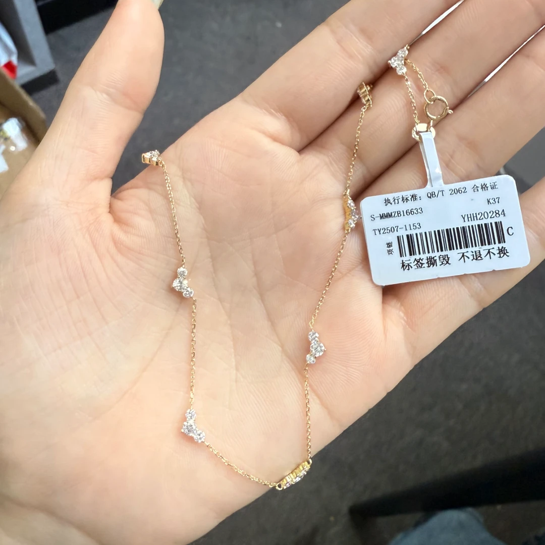 实验室培育钻石18K金三石项链TY2507-1153