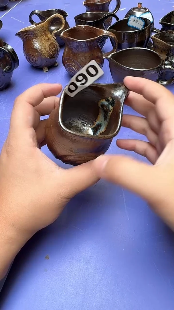 杯090号吴松制陶传统高温裸柴烧公道杯