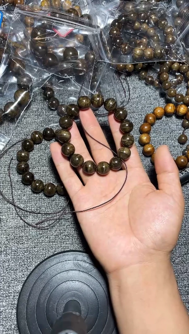 金丝楠手串/手链阴沉金丝楠1.5果香花纹款128