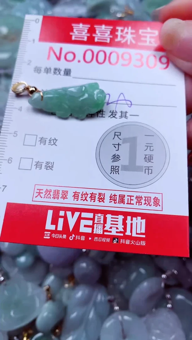 吊坠(不含链)未镶嵌翡翠9309