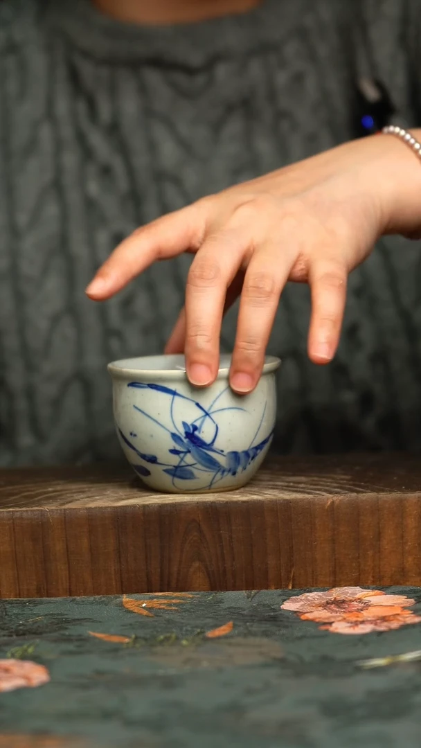 杯釉下彩手工手绘同款陶器