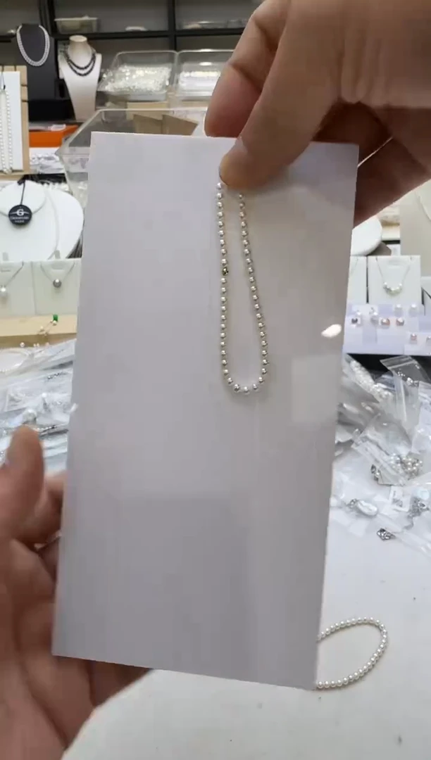 淡水珍珠手链银S925镶嵌3-4mm 弹力绳