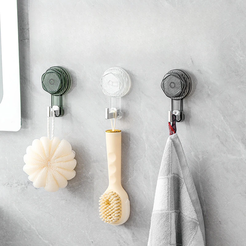强力吸盘挂钩免打孔浴室门后无痕旋转粘胶贴墙卫生间毛巾挂衣粘钩