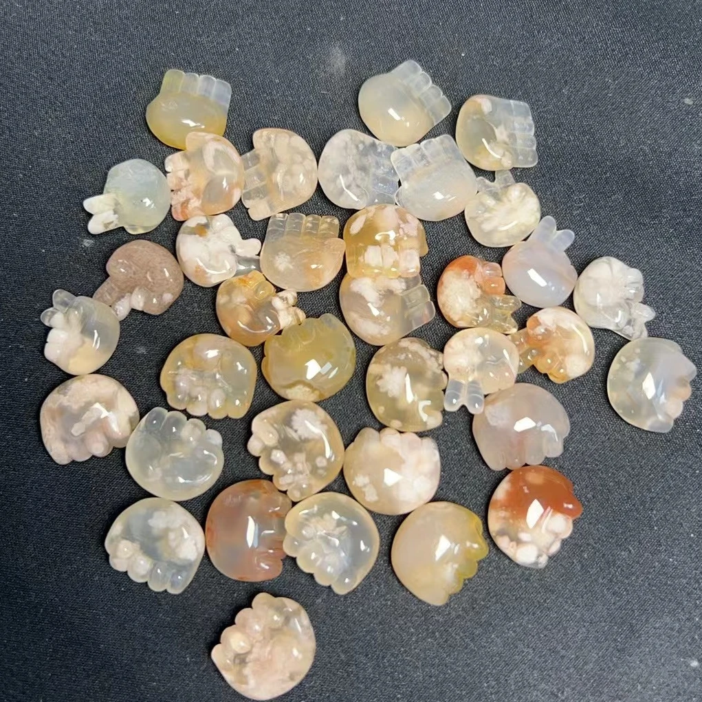 【石头剪刀不樱花玛瑙】马达加斯加天然樱花玛瑙【多样性发一】手工