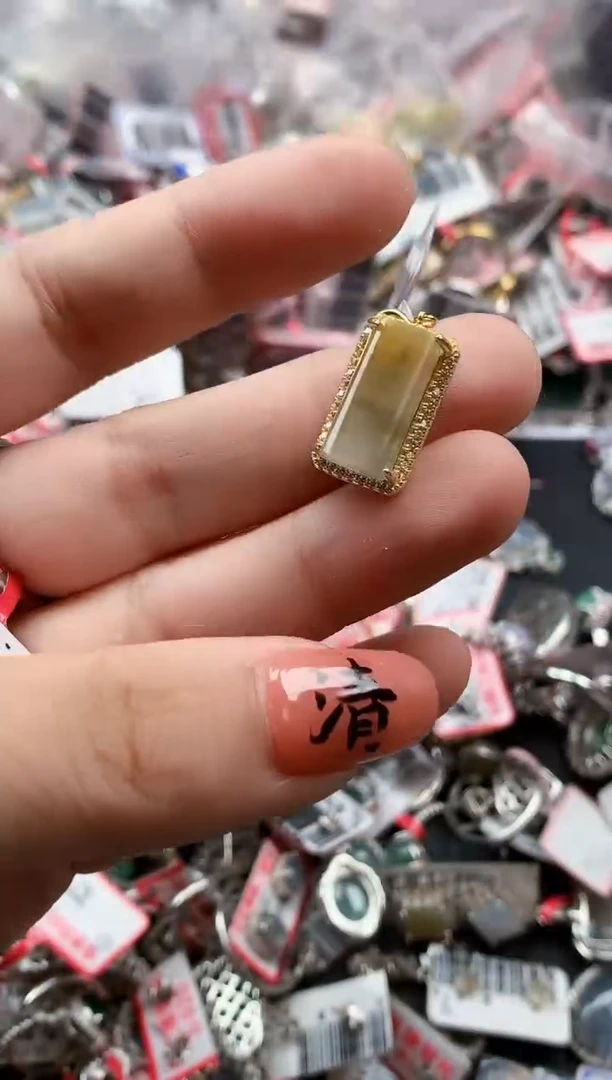 银S925镶嵌戒指翡翠天然A货缅甸翡翠