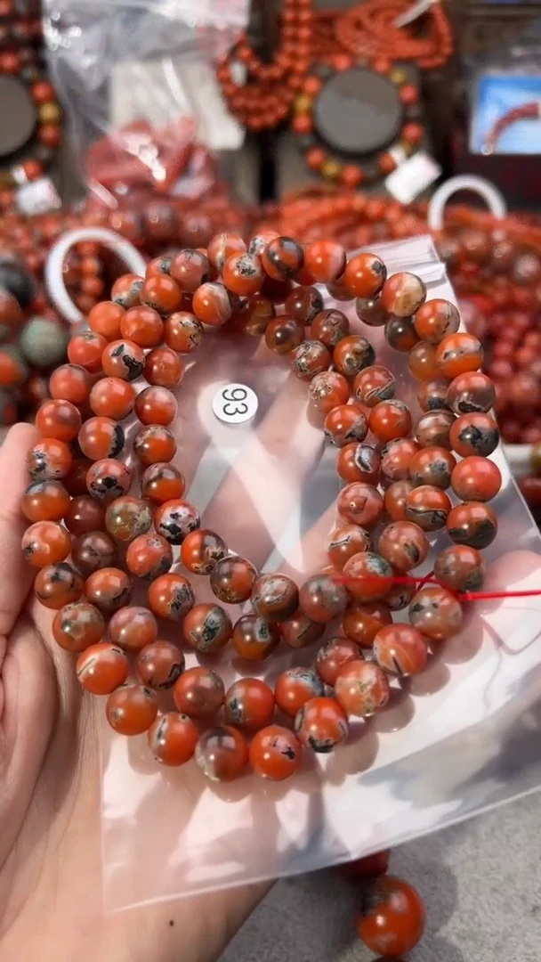 南红玛瑙手串未镶嵌8+