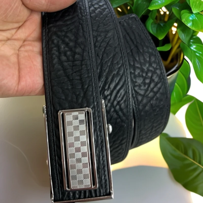 库奇世家品牌真皮男士皮带时尚商务休闲头层牛皮3.8自动扣内参带