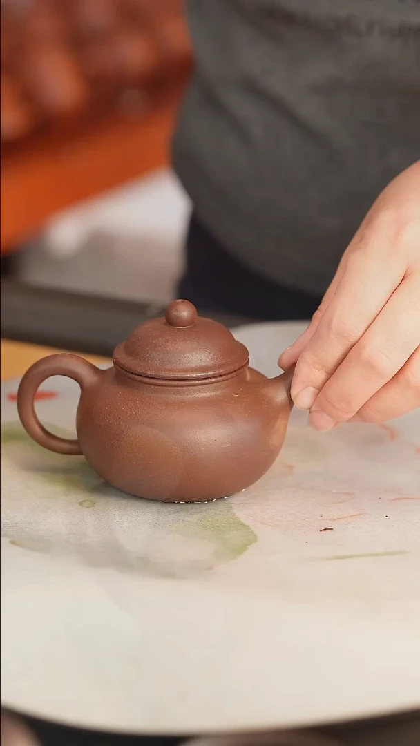 茶壶紫砂原矿手工制作底崩