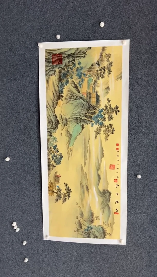 【闪购商品】国画2.8-王夫怀-6尺山水-023