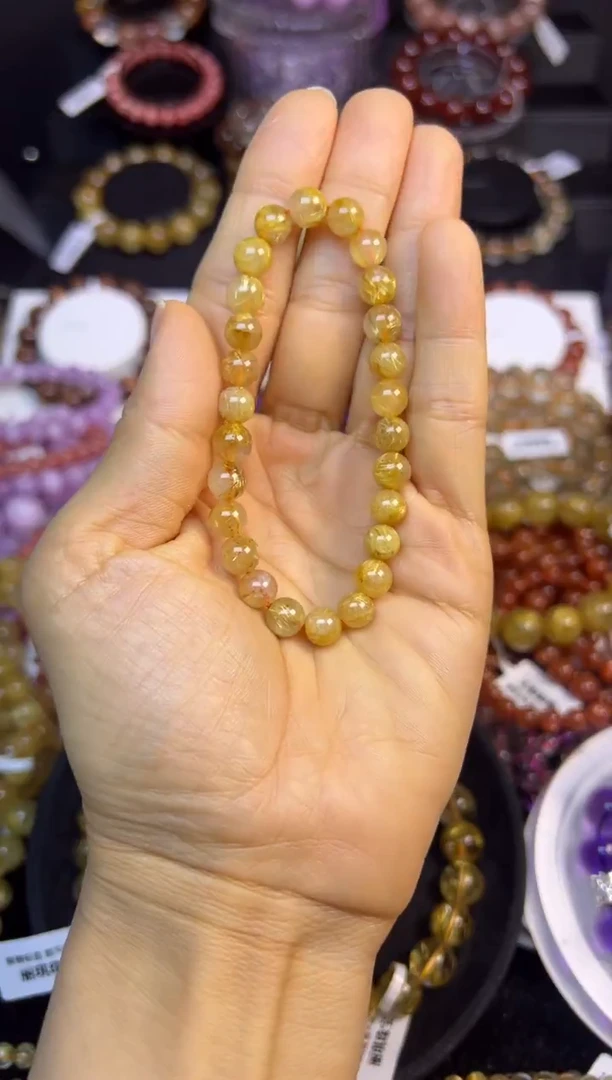 未镶嵌手串水晶金发晶7.2mm