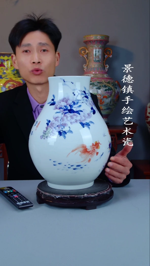 摆件陶瓷景德镇手工手绘陶瓷摆件22