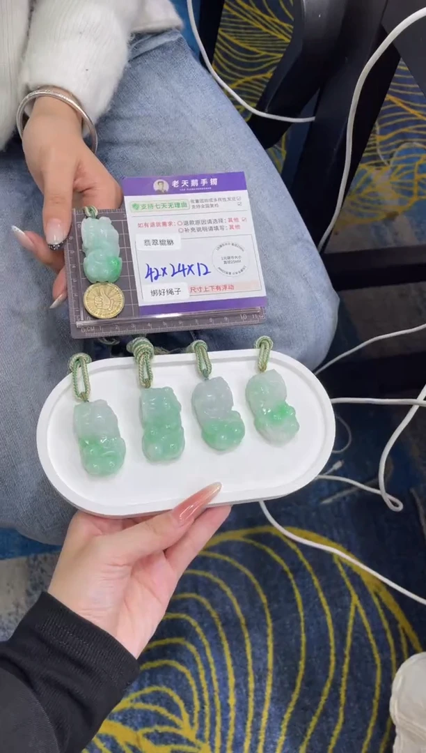 未镶嵌挂件翡翠貔貅FL12/多样性发其一CP配绳