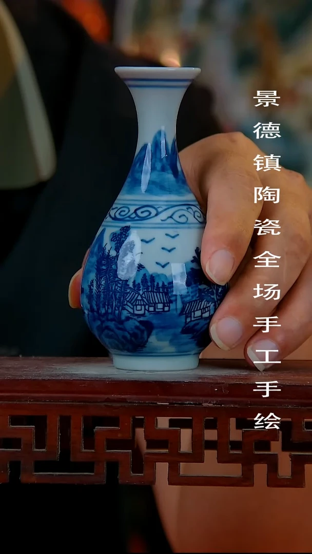 摆件手景德镇陶瓷 全场手工绘