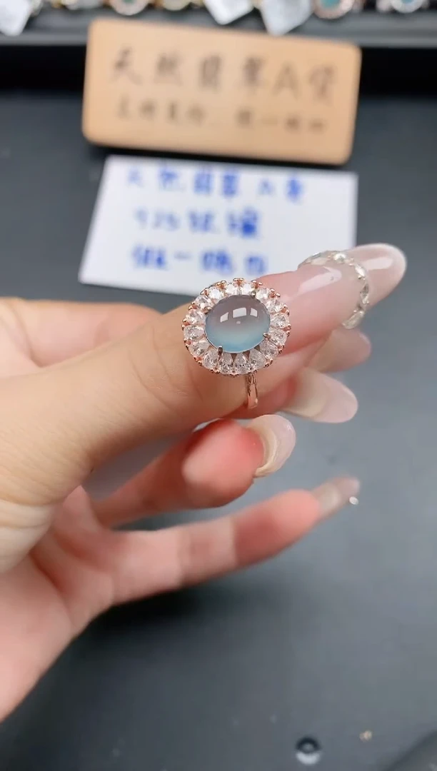 银S925镶嵌戒指翡翠111111111