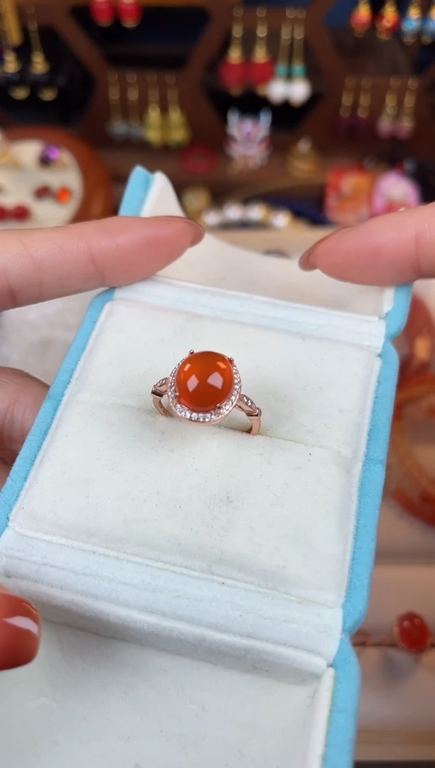 【闪购商品】南红玛瑙戒指未镶嵌南红戒指