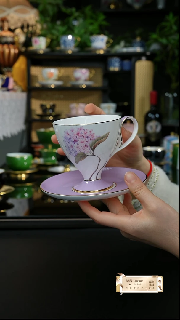 绣球花杯碟、、、、、、