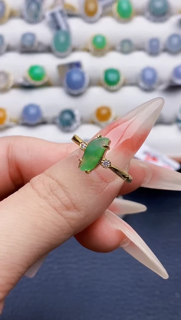 银S925镶嵌戒指翡翠1348