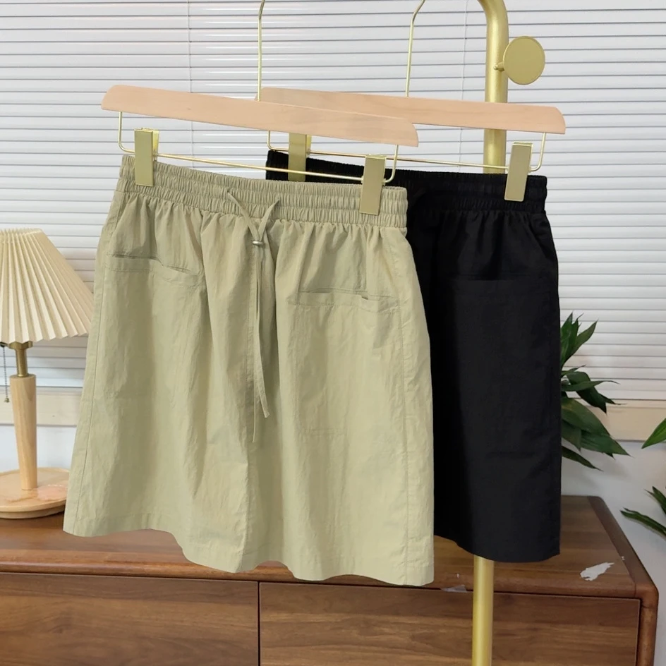 【原歌】夏季新款三色抽绳工装短裤裙女YG740