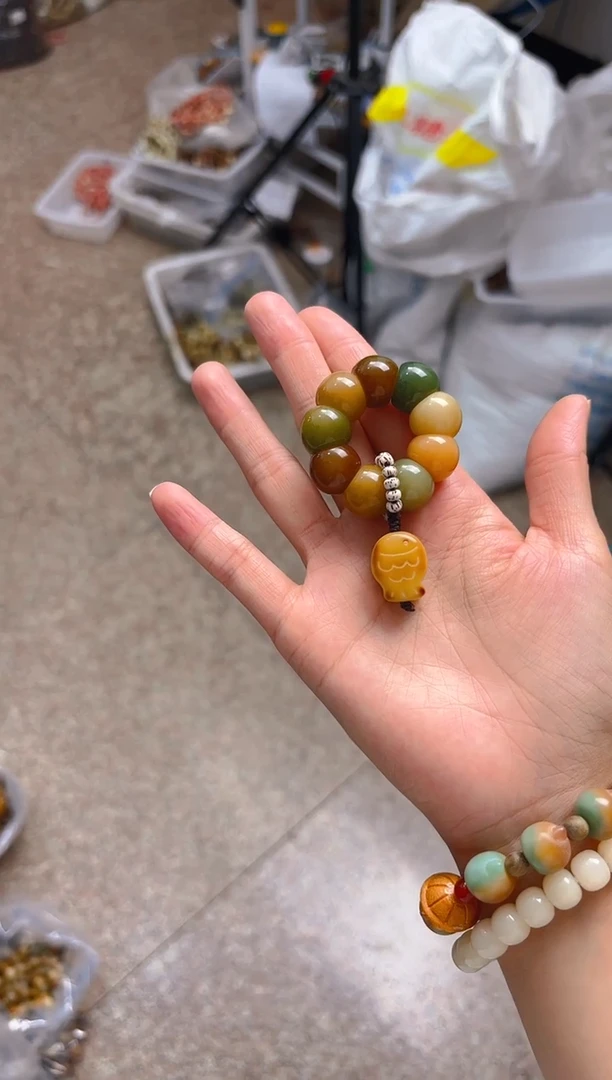 吊坠菩提根/象牙果多宝手捻带年年有鱼