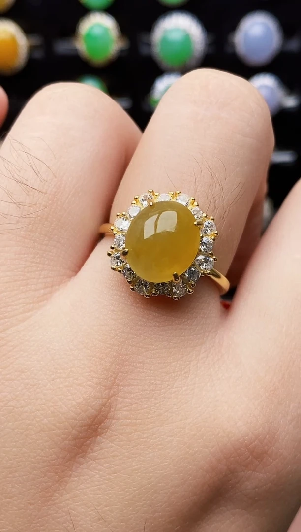 银S925镶嵌戒指翡翠5194