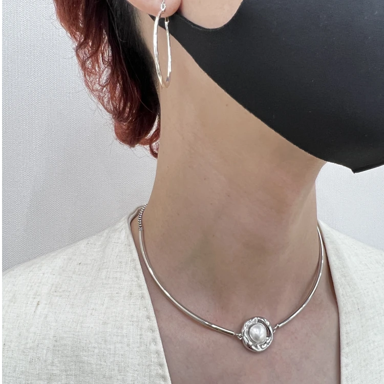 Sw.y 铜合金项链 荷包蛋项圈颈圈小众高级感颈链choker