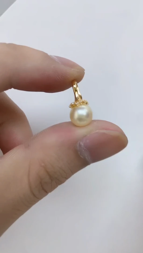 海水珍珠银S925镶嵌颈饰