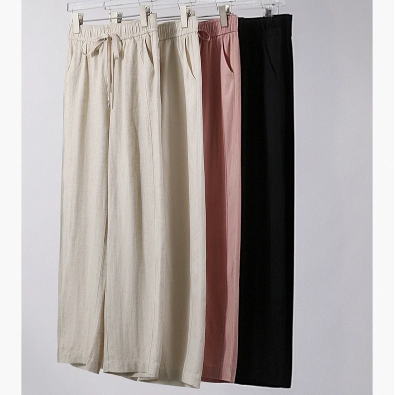 新款时尚百搭简约气质纯色直筒裤KD6085