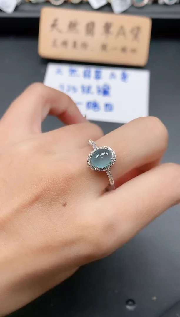 银S925镶嵌戒指翡翠111
