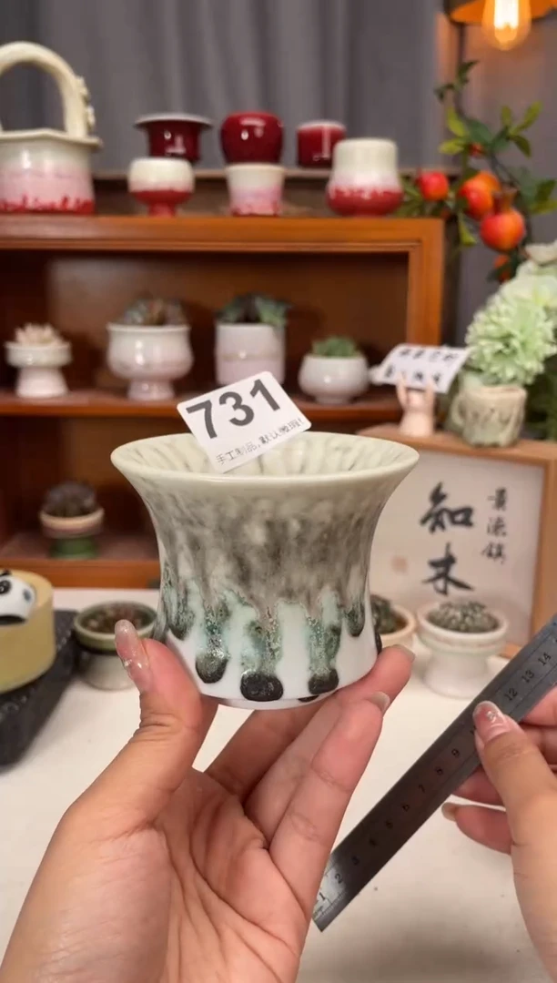 瓷片731知木小芳花盆