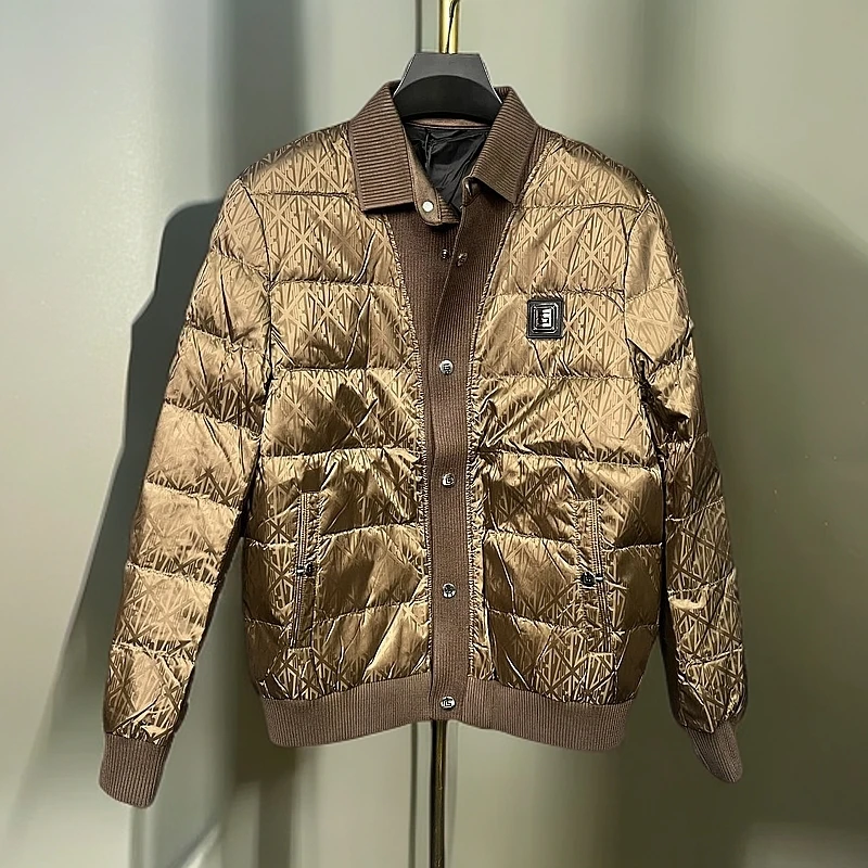 8810新款冬季男士短款棉衣外套潮流时尚修身翻领男款加厚保暖