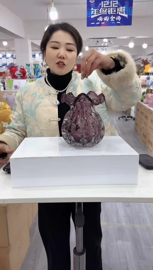 【闪购商品】琉璃椿野花瓶花器早u-29