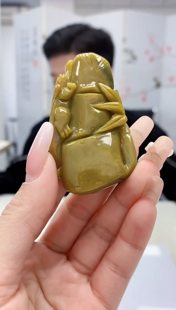 【闪购商品】定制翡翠未镶嵌4917lr-毛货挂件74