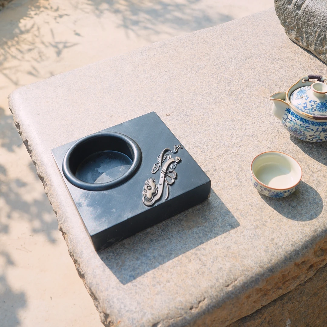 院景翁如意烟灰缸摆件 户外庭院景观摆件