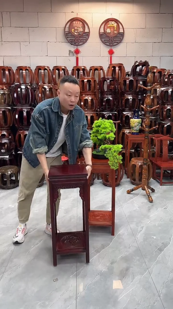 花梨木类坐具酸枝色80高鱼福花架单个